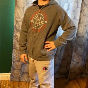 Quicksilver, gray hoodie